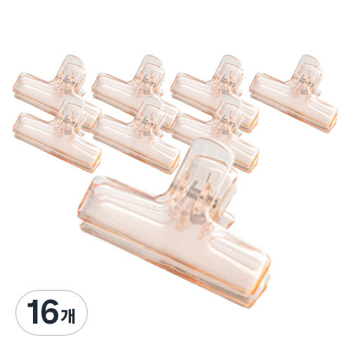 문구담 투명 북클립 대형 집게 6종세트 07 오렌지, 대, 1개입, 16개 15,000원