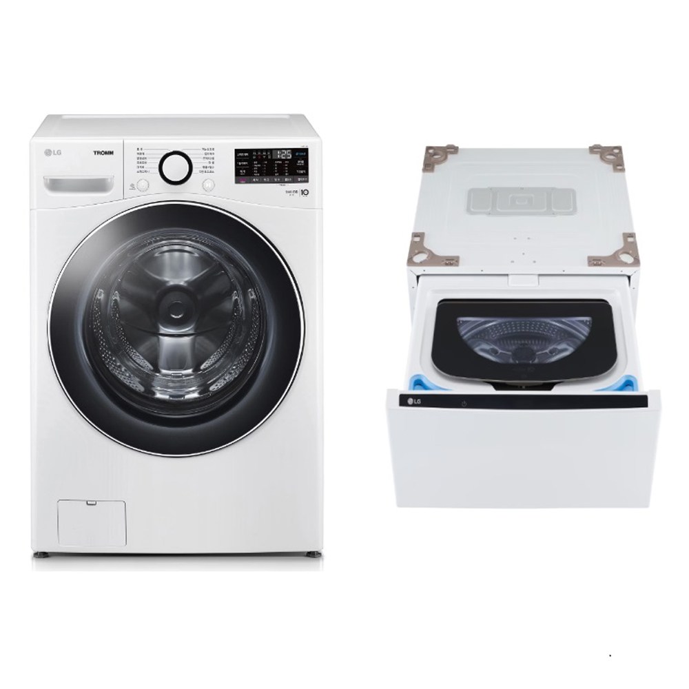 LG전자 트롬 세탁기 + 트윈 미니워시 세트 F24WDWPX 24kg + 4kg 방문설치 2,734,480원