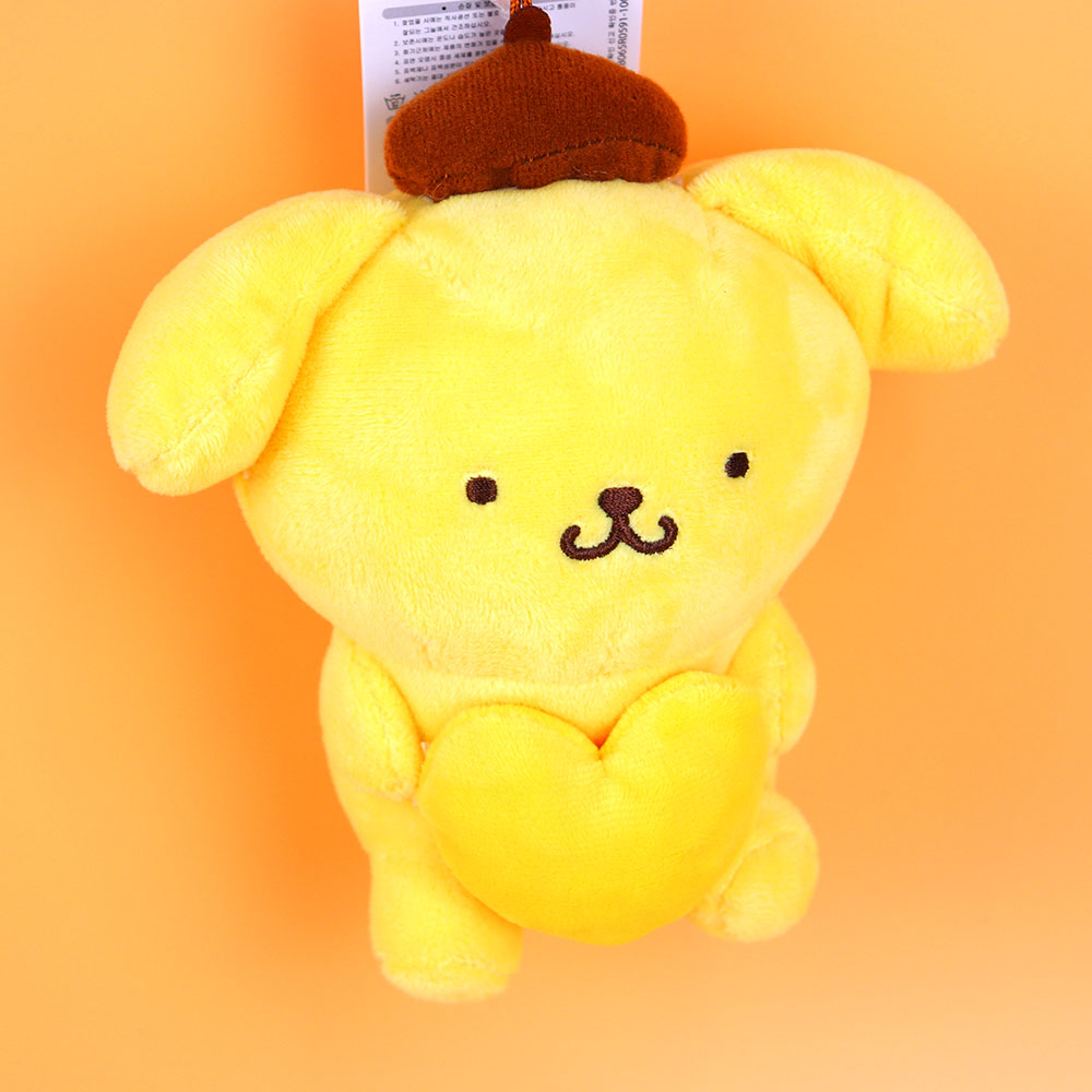 산리오 캐릭터 인형 키링 가방고리 열쇠고리 쿠로미 마이멜로디 시나모롤 폼폼푸린 하트, 1개, 2.하트-폼폼푸린인형키링 5,500원