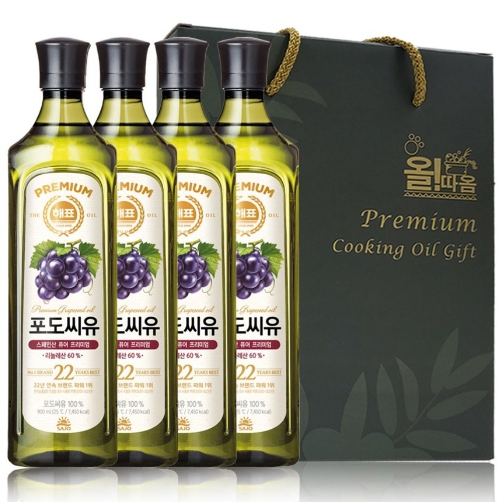 사조해표 포도씨유 선물세트 C-1호 1세트, 4개, 900ml 28,540원