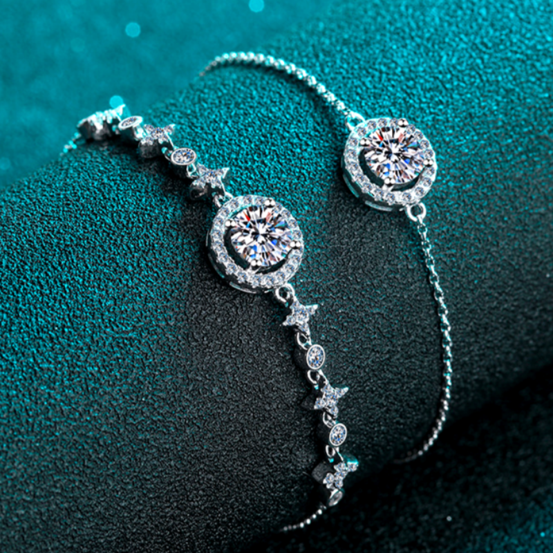 애니윙 변하지않는내마음 모이사나이트 D컬러 길이조절 팔찌 86,800원