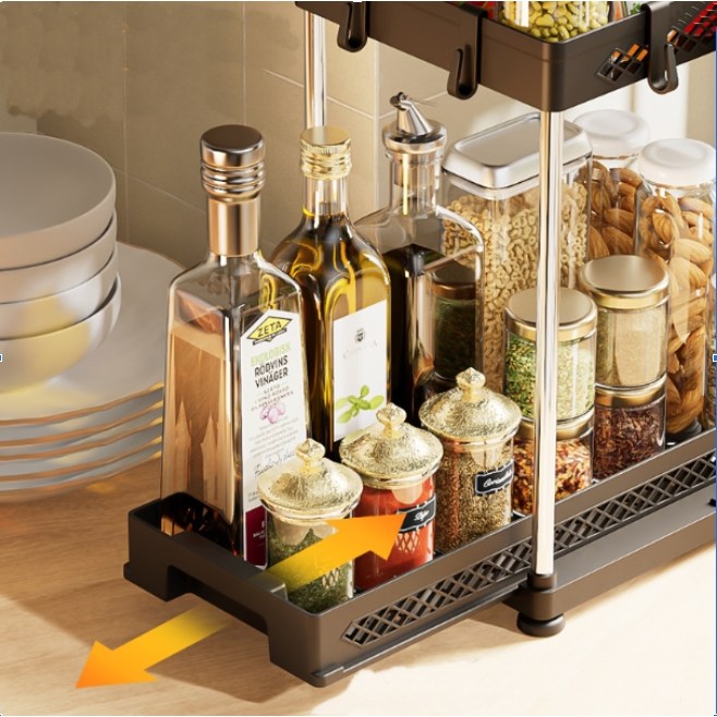 [슬라이딩]리빙가을 주방 싱크대 양념통 정리선반 9,800원