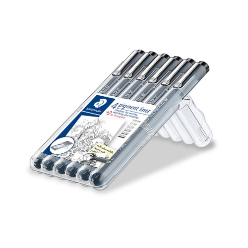 스테들러 피그먼트 라이너 펜 4+2본 세트 308 SB6P 10,600원