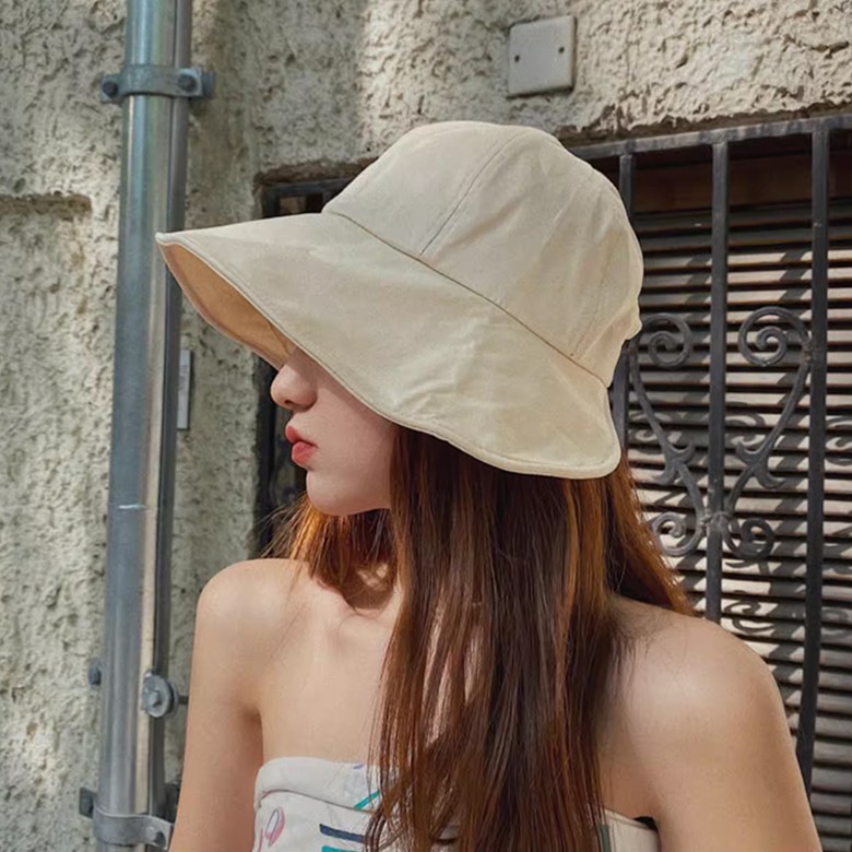 얼굴이작아보이는 넓은챙 여름모자 자외선차단 여성 버킷햇 7,900원