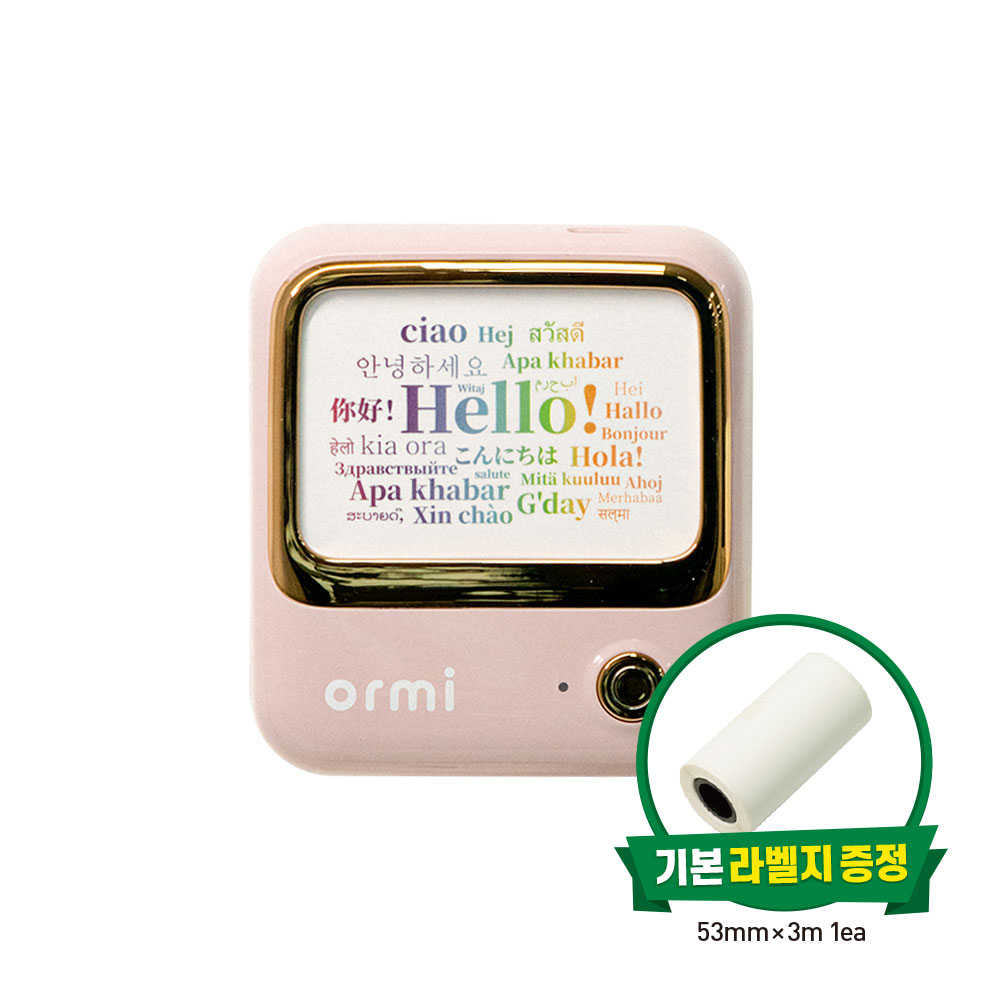 오르미 라벨프린터 300DPI 휴대용 무선 네임스티커 라벨기 ILMX-02 38,900원