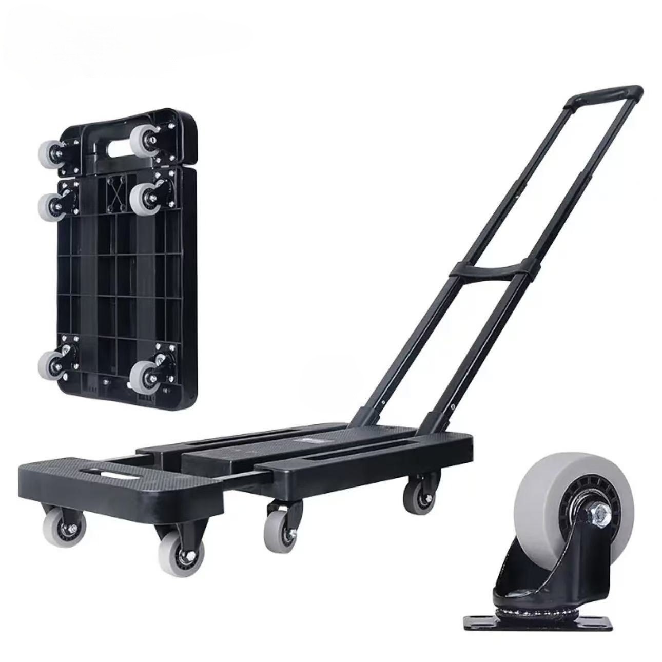 [드림] 구루마 구르마 접이식 핸드카트 브레이크형 블랙, 1개 59,800원