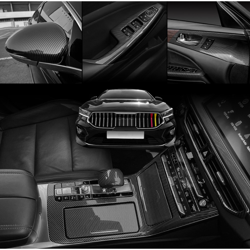 카스타 호환 K7프리미어 카본 몰딩 기어패널 키케이스 네비게이션 강화유리 도어 프레임 손잡이 컵 기어봉 센터페시아 송풍구 트렁크매트 실내 실외 튜닝 용품 모음전 25,500원