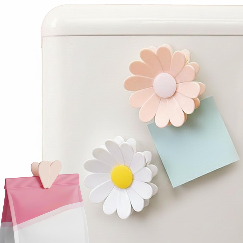 깔끔더하기 냉장고 초강력 자석 꽃 클립, 1개, 핑크 9,900원