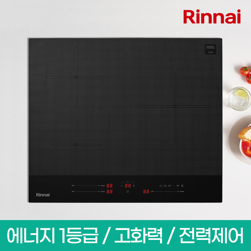 린나이 1등급 3구 인덕션 전기레인지 전기렌지 IHM16BS, 현재가 359,000원