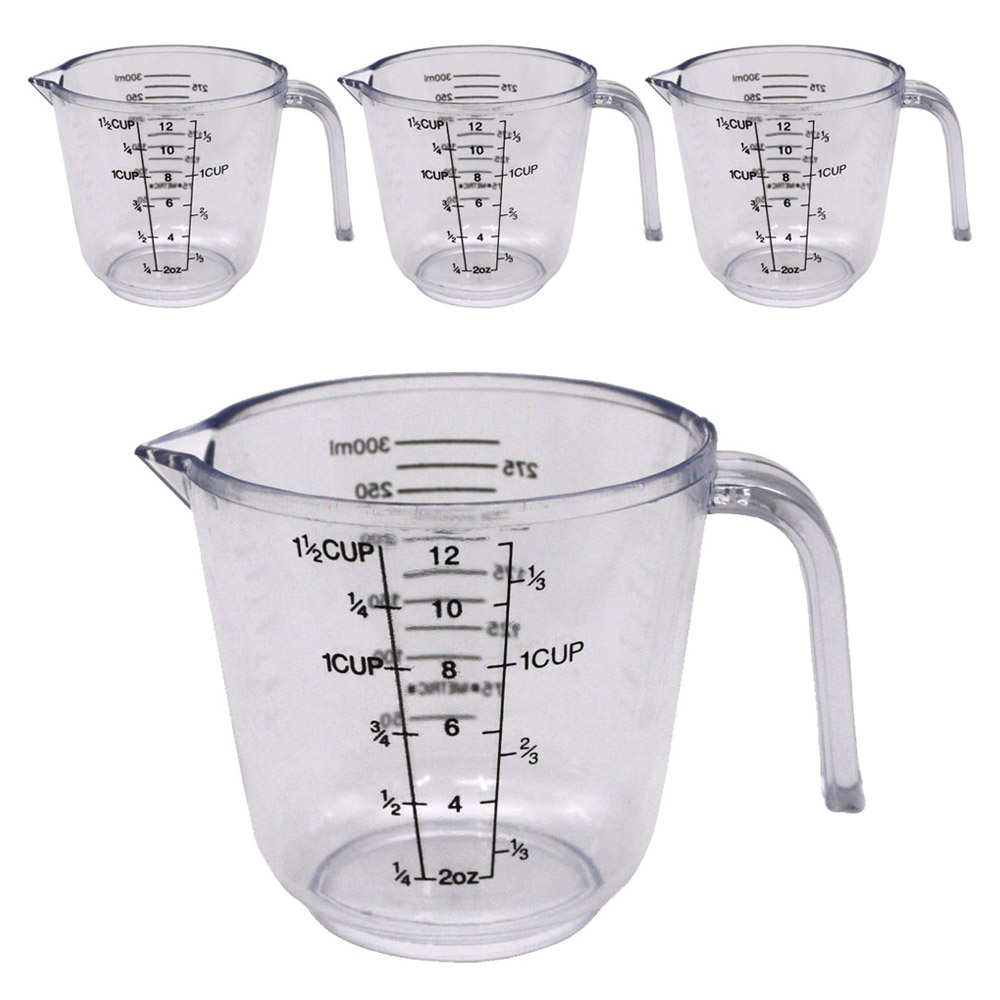 이홈베이킹 눈금 계량컵 4p, 혼합색상, 300ml 9,400원