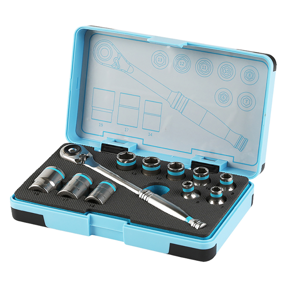 썬키 스테인레스 소켓렌치 11종 세트 9.5mm SSR-11ST 118,700원