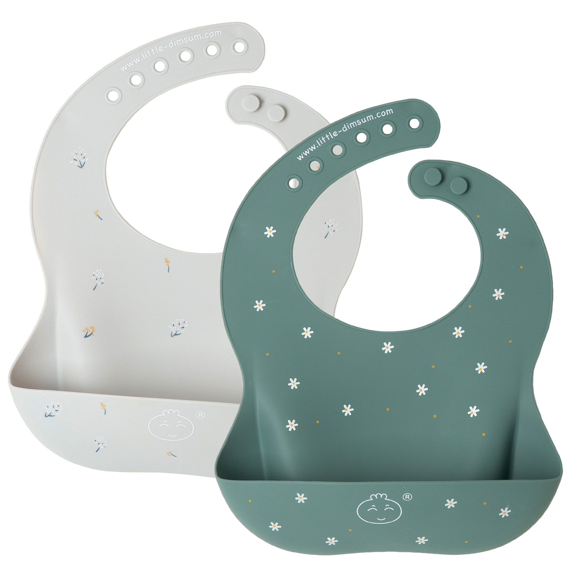 Little Dimsum베이비 방수 자기주도 이유식 실리콘 턱받이 2P 세트 13,890원