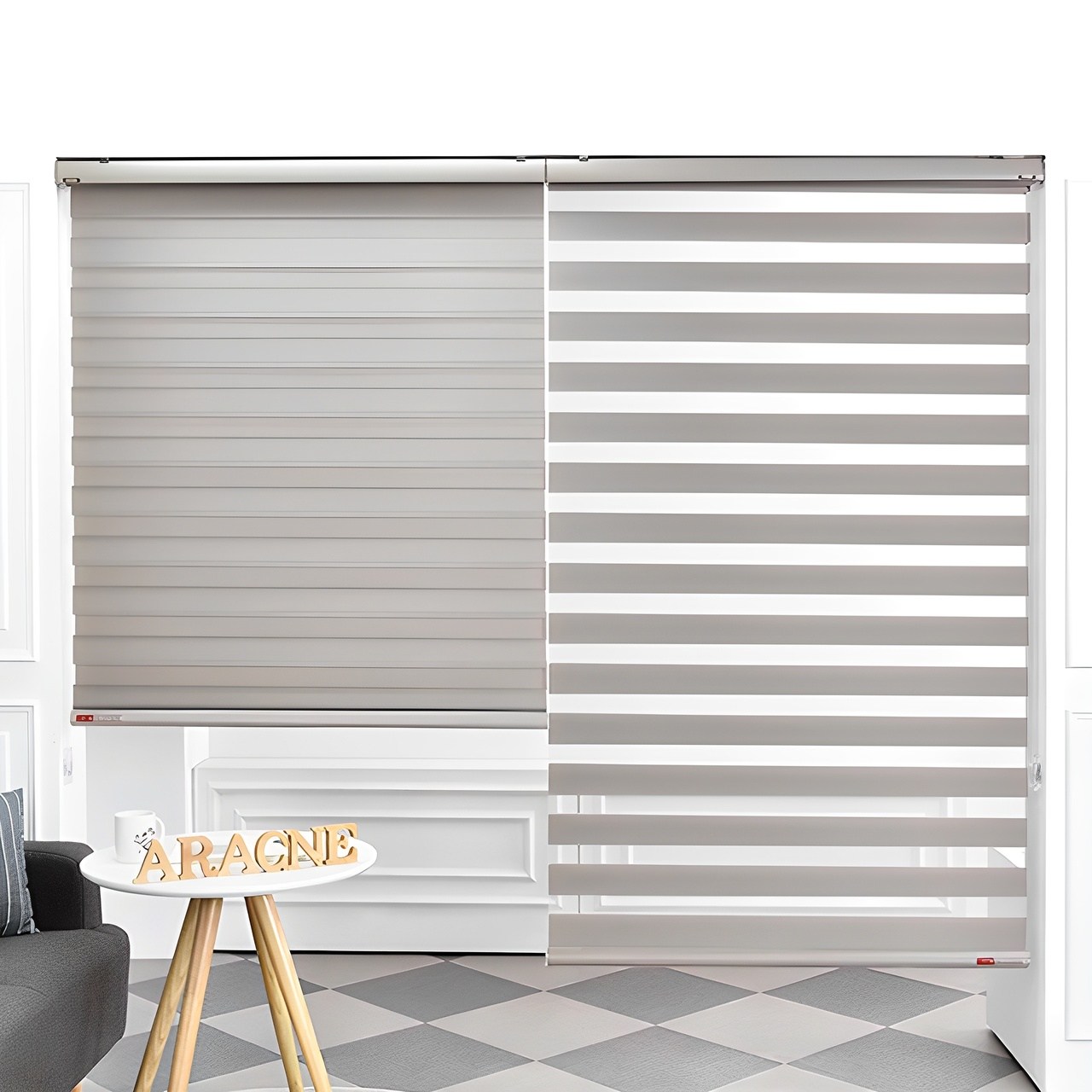 아라크네 1+1 듀얼쉐이드 네츄럴 콤비블라인드, 현재가 73,900원