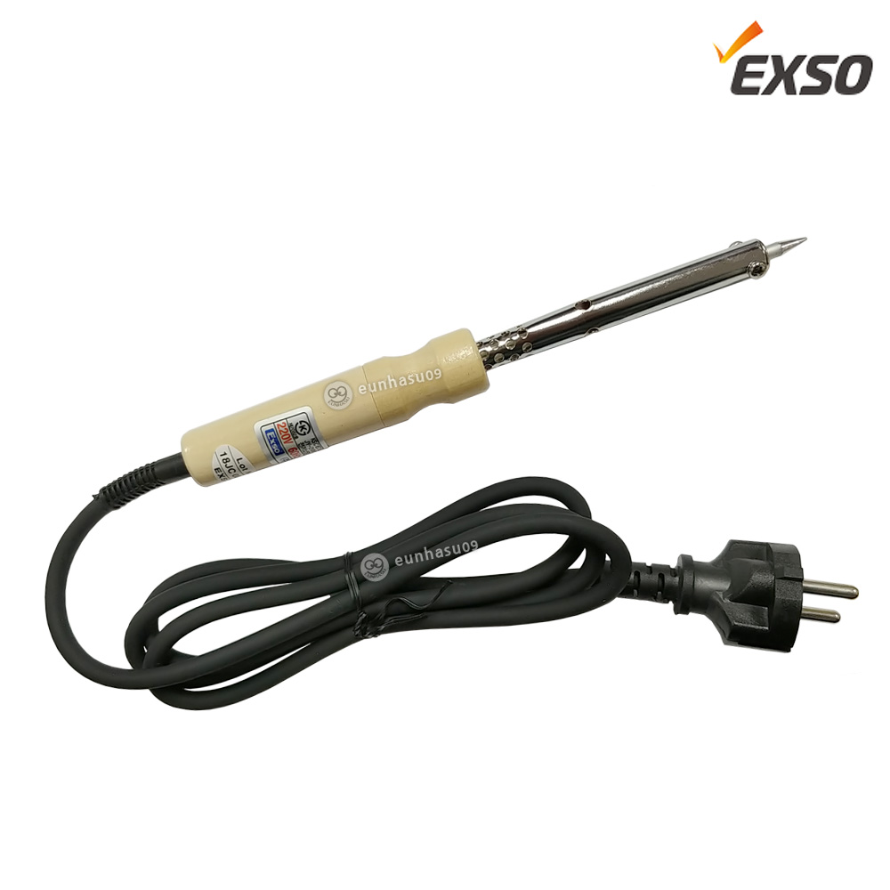 EXSO 엑소 나무인두 JY-21002 (220V 40W) 일자형 나무인두기 산업용 인두기 (보급형) 전기 남땜인두, JY-21002 (40W), 1개 13,610원