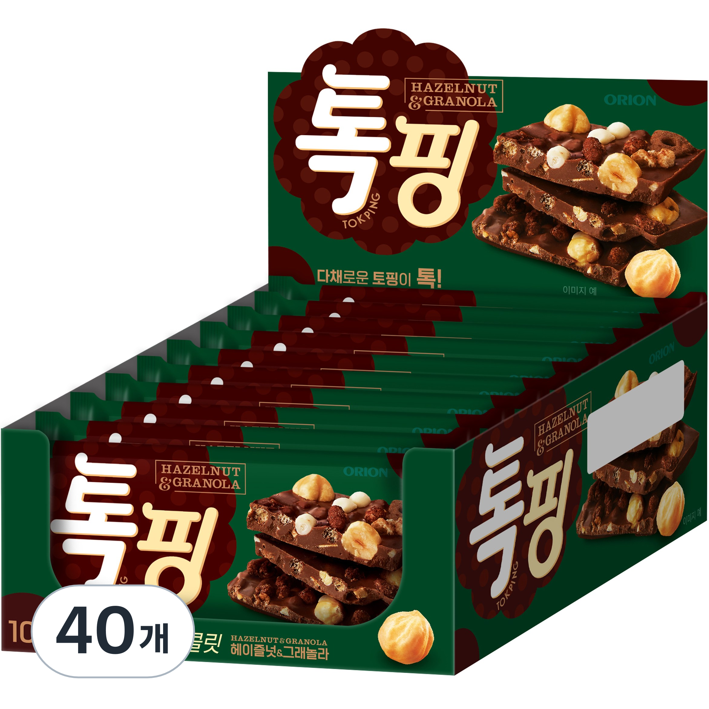 오리온 톡핑 초콜릿 헤이즐넛 & 그래놀라 34,740원