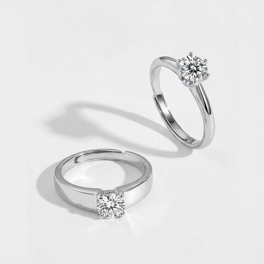 클로라 1캐럿 모이사나이트 사이즈조절 프로포즈 기념일 커플링 S925 실버 반지 케이스 증정 97,900원