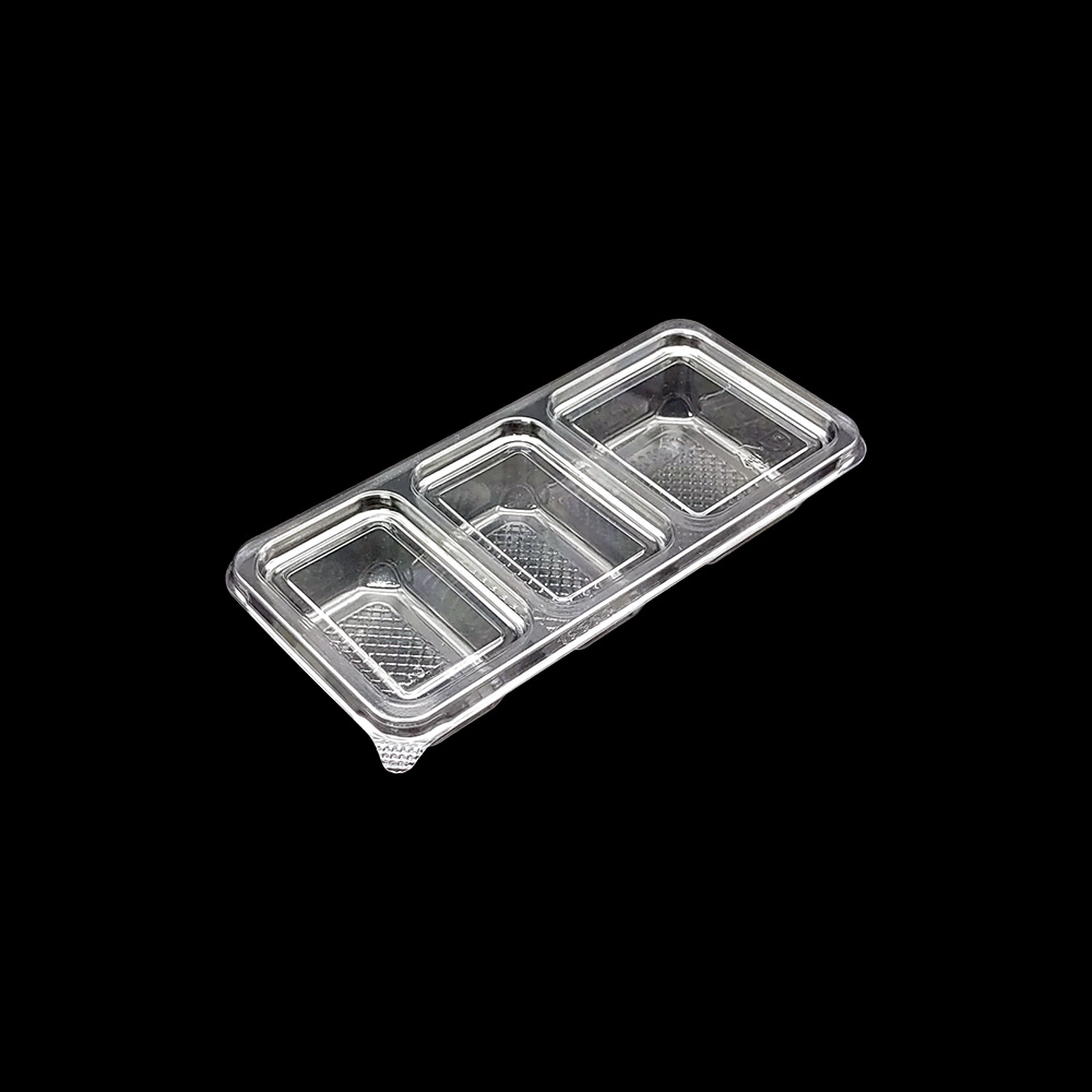 TY 직사각 반찬용기 3칸 (투명) 50세트, 현재가 5,350원