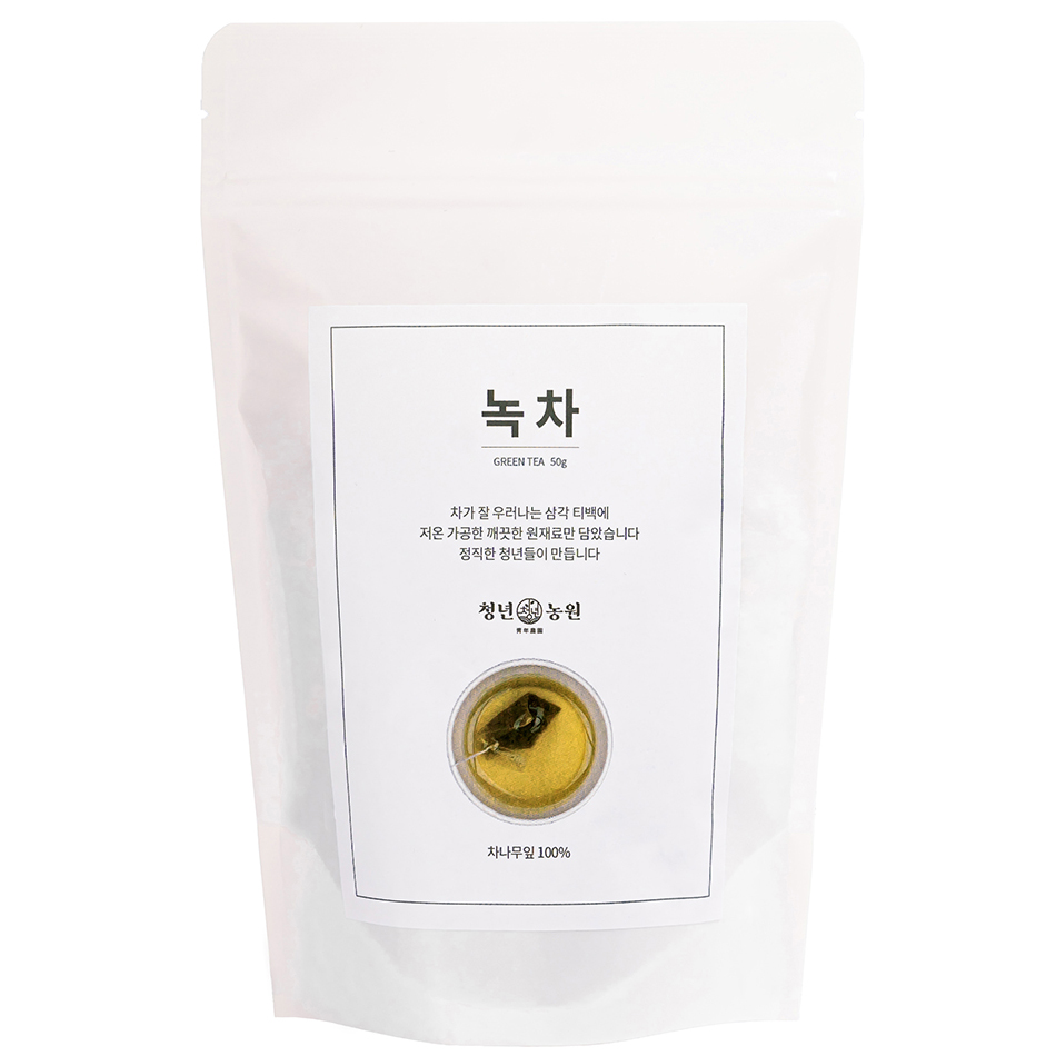 청년농원 저온가공 제주 녹차 삼각티백, 1g, 50개입, 1개 13,900원