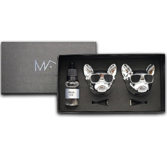 엠퓨처 차량용 불독 방향제 실버 2p + 가든스윗피오일 15ml 세트 28,500원