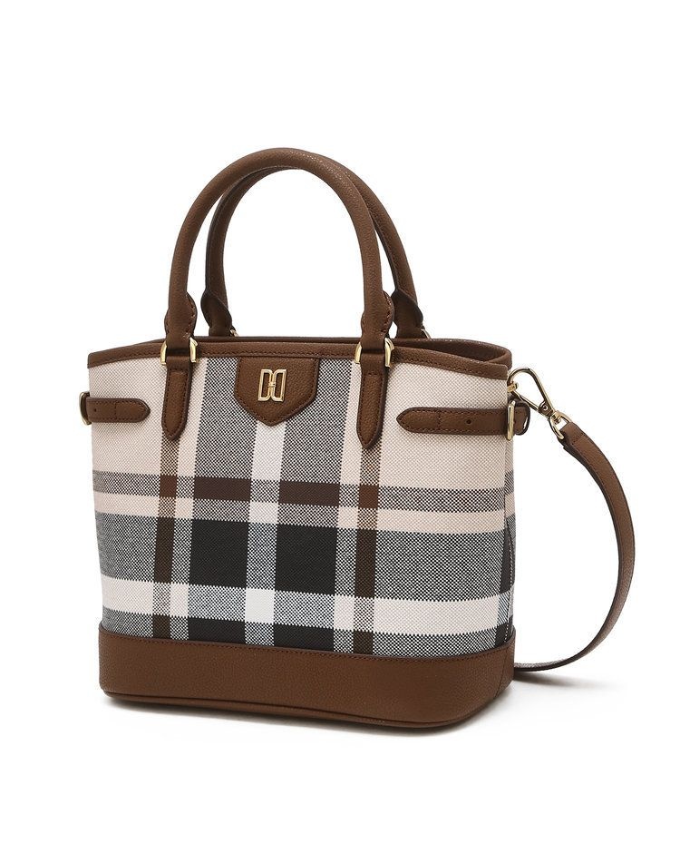 [백화점 매장정품] 닥스 명품가방 타탄 체크 라이트 브라운 가죽 토트백 DCBA6E716 숄더백 크로스백 어머니선물 394,600원