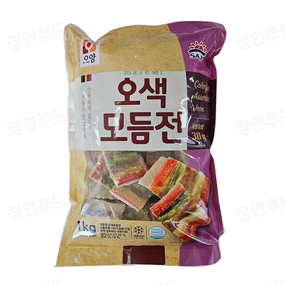 사조오양 오색모듬전1kg 모둠전/명절/차례/추석/설/제사 꼬치전 대용량/식자재/안주/명절음식 56,750원