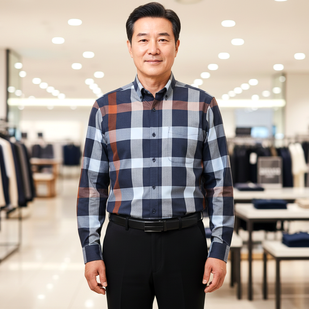 닥스 셔츠 미디엄 체크 레귤러 핏 55,000원