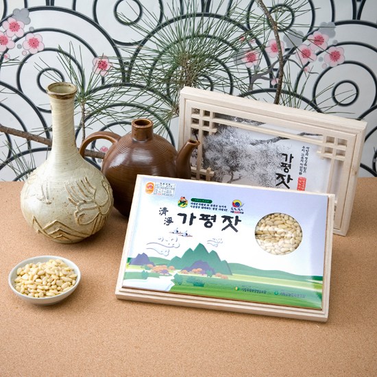 가평군농협  유기농 국산 가평잣 2025년 햇잣 황잣, 백잣 500g 한지 오동 선물세트 90,000원