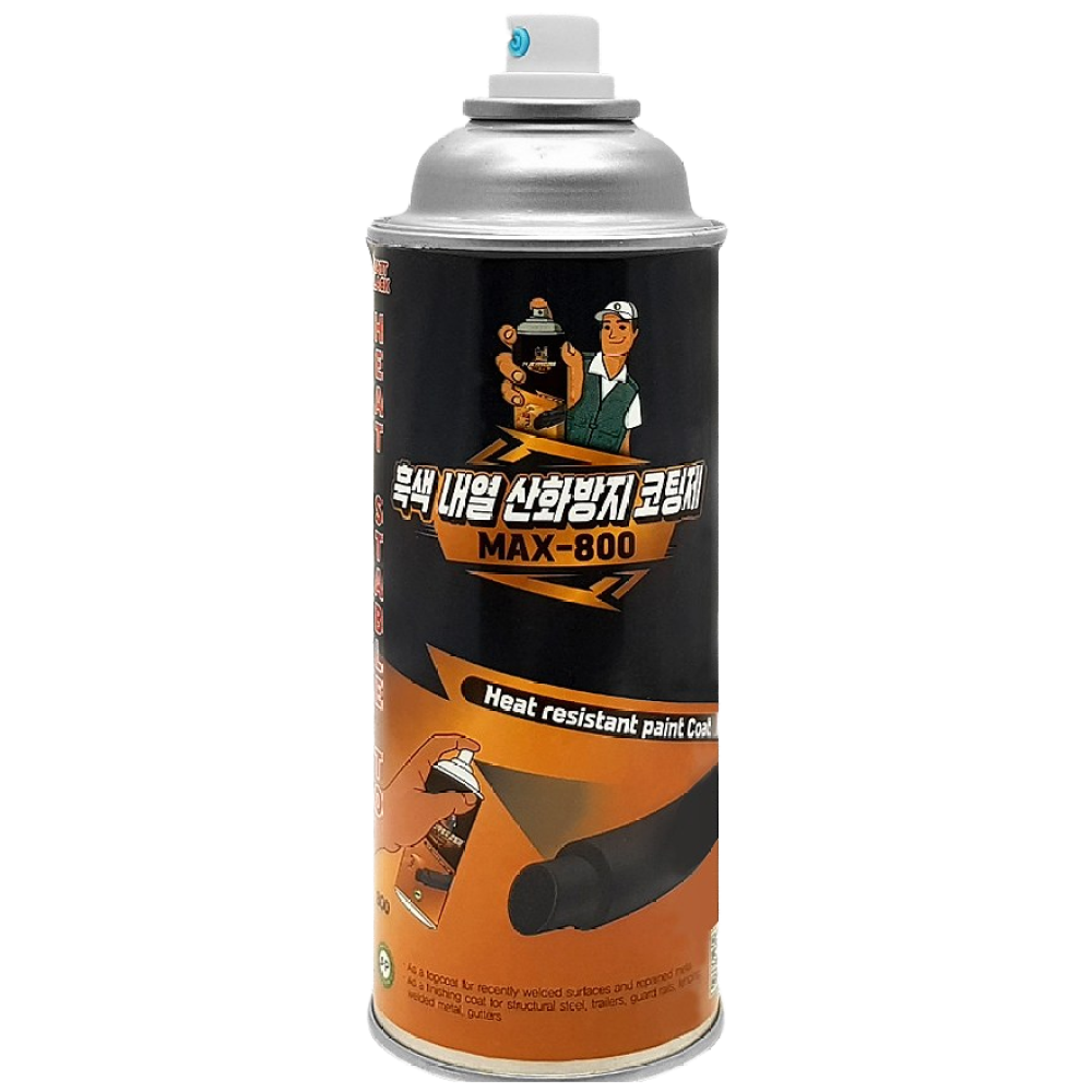 800도 내열페인트 흑색착색제 도색 내열페인트 녹방지 스프레이 머플러 코팅제 아연 스텐, 1개, 블랙, 420ml 9,500원
