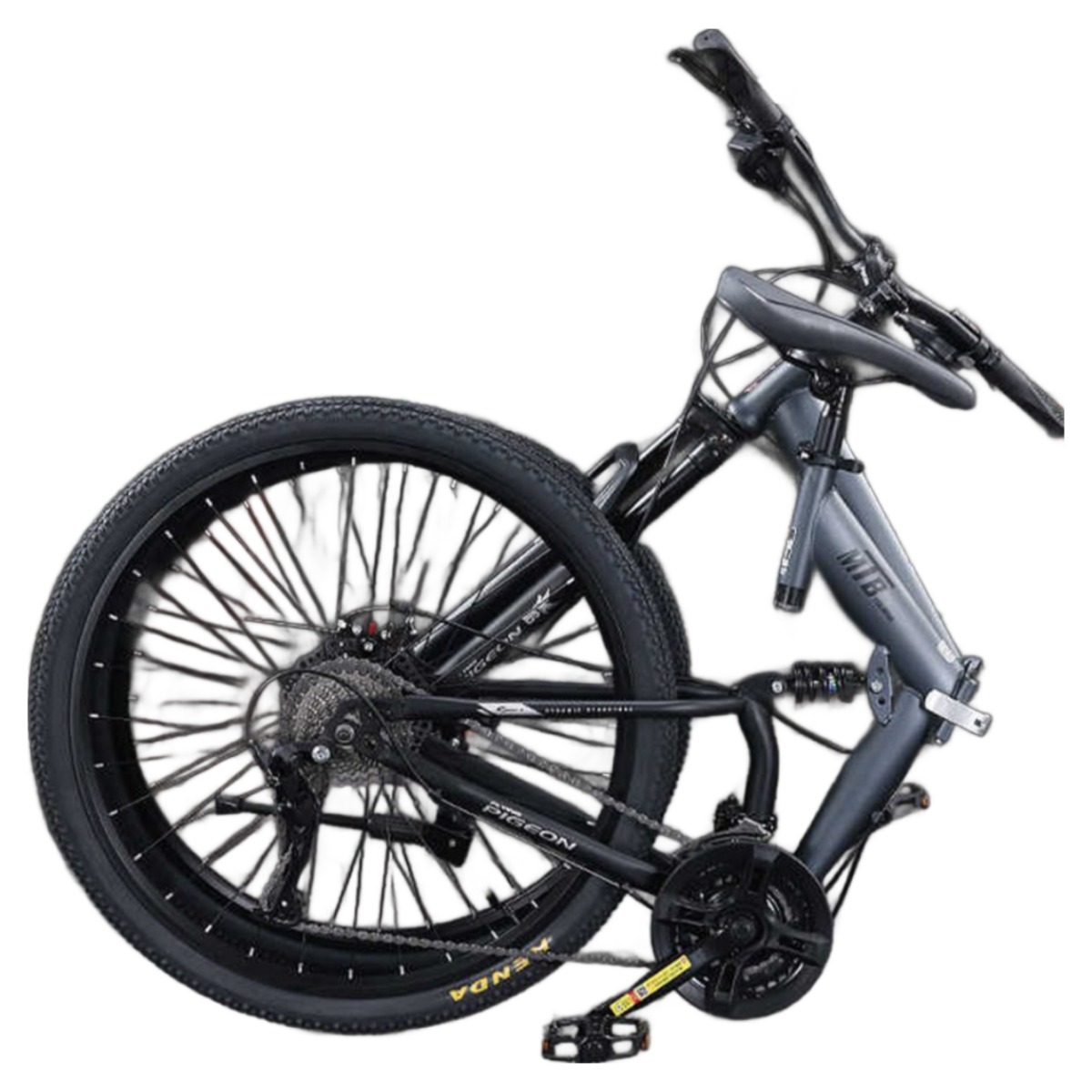 시티팻 접이식 팻바이크 광폭 타이어 MTB 산악 자전거 변속기어 충격완화 오프로드 삼각휠, 1개, 160cm, 화이트 295,000원