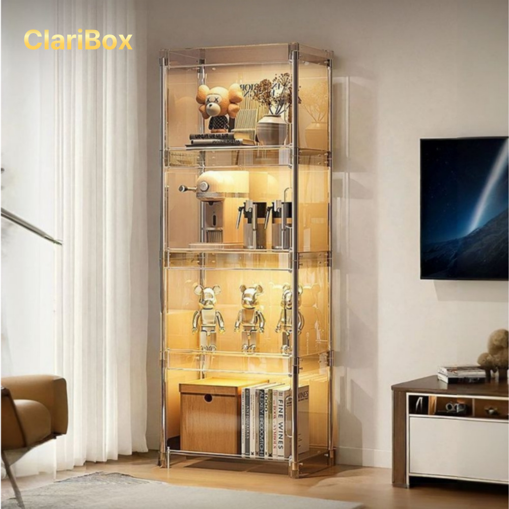 ClariBox 아크릴 피규어 진열장 인형 조명 보관함 LED 리모컨 쇼케이스 전시장 소형 대형, 1개 189,000원