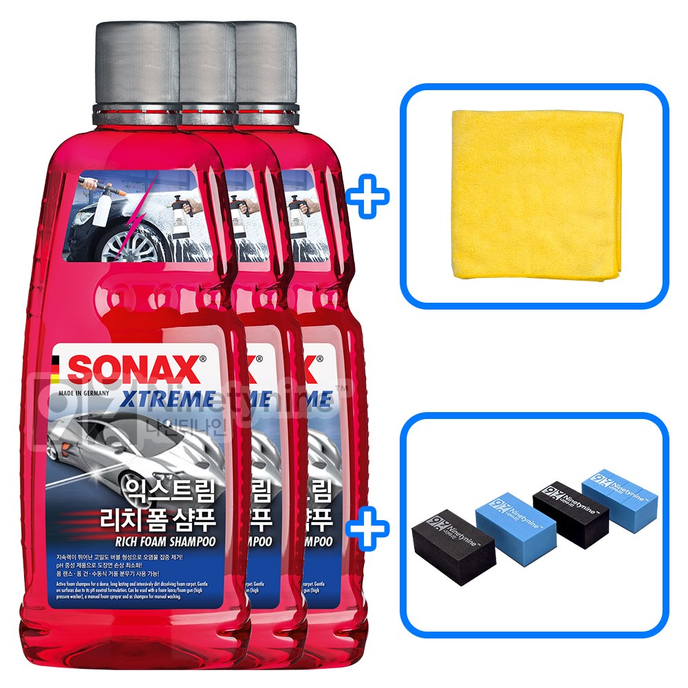 소낙스 익스트림 리치 폼 샴푸-1L 3개+타월&도어가드 64,700원