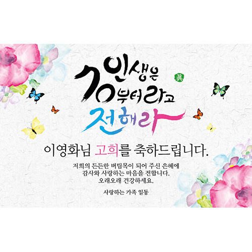 애니데이파티 백세인생 현수막 네임형 21,500원