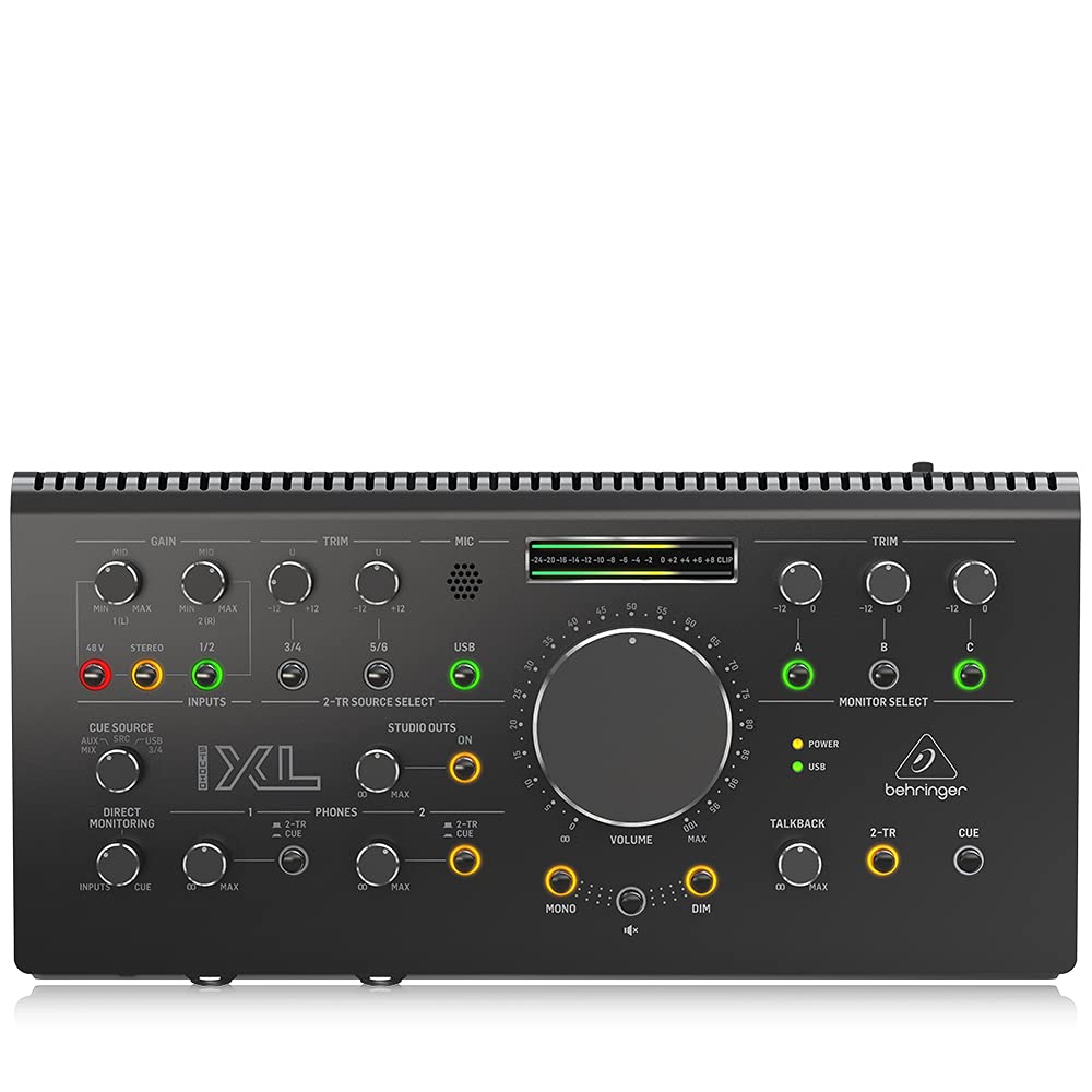 베링거 Behringer 2x4 USB 오디오 인터페이스 192kHz 지원 MIDAS 마이크 프리앰프 탑재 내장 토크백 마이크 스튜디오 컨트롤러 VCA 컨트롤 STUDIO XL B 433,340원