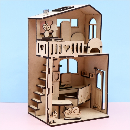 미니어처 우드 배경판 고양이 하늘 다락방 3,300원