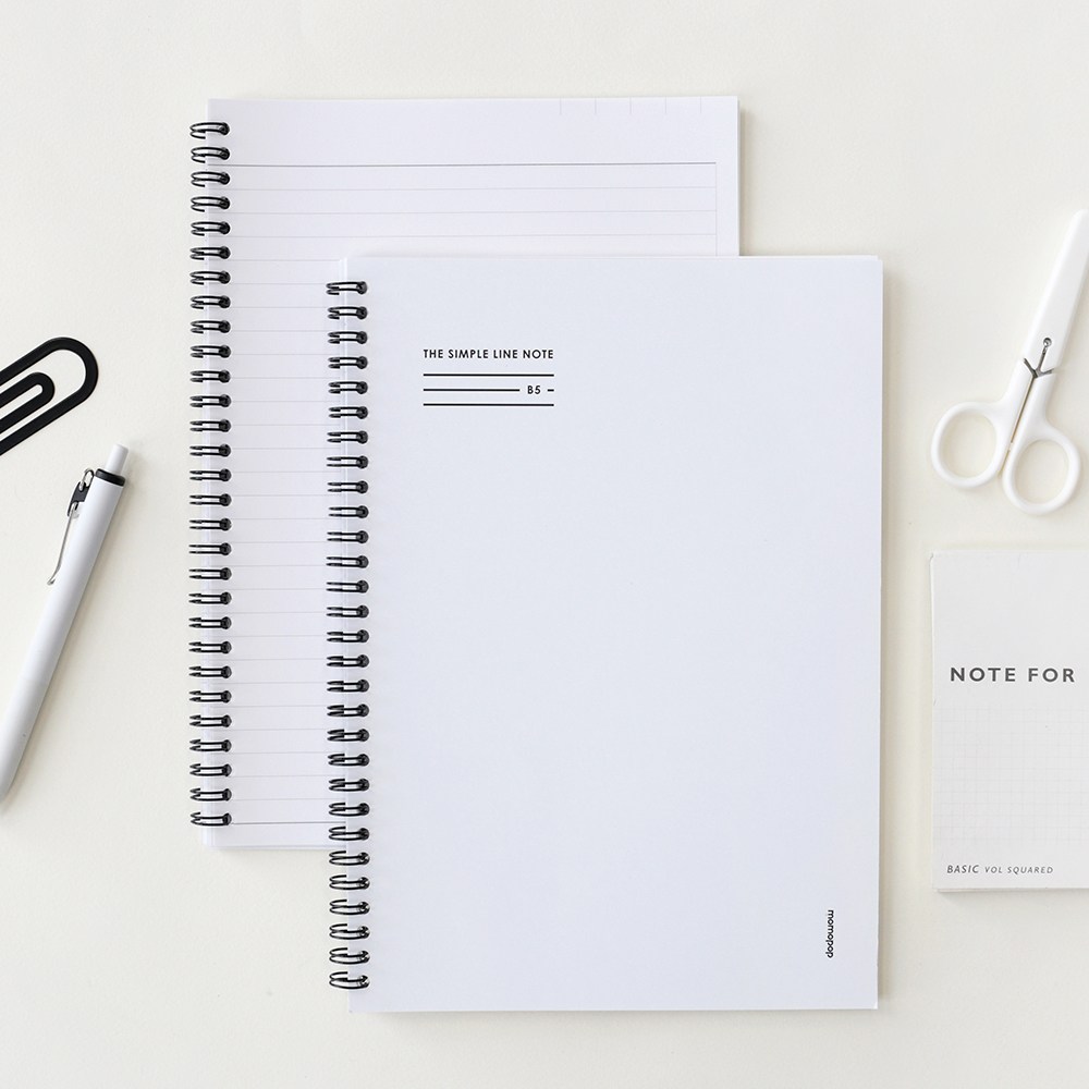 모모팝 더 심플 스프링 라인 유선 B5 필기 노트 공책 1,900원