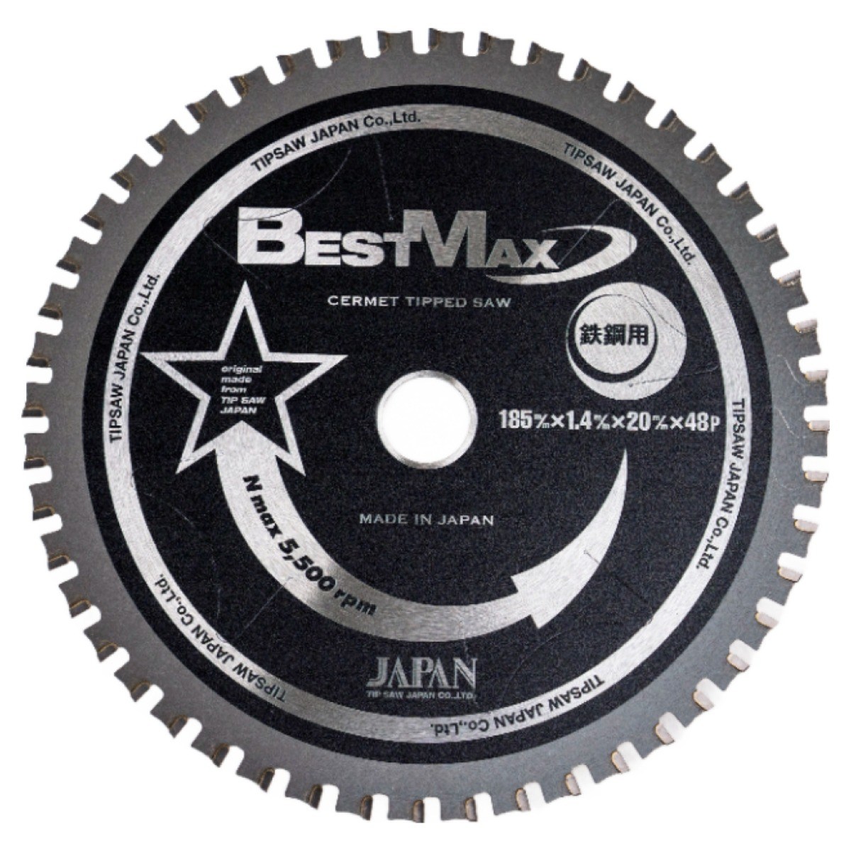 베스트맥스 BM-185S 일본 원형톱날 185mm 48P 1.4T 내경 20(19)mm, 1개 68,200원