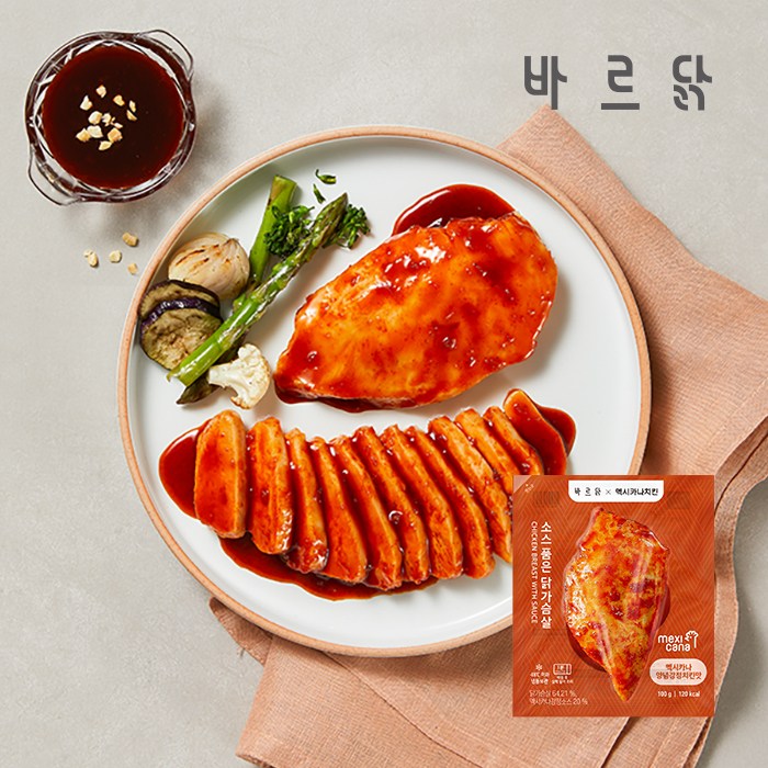 [바르닭X멕시카나] 소스품은 닭가슴살 양념강정치킨 72,900원