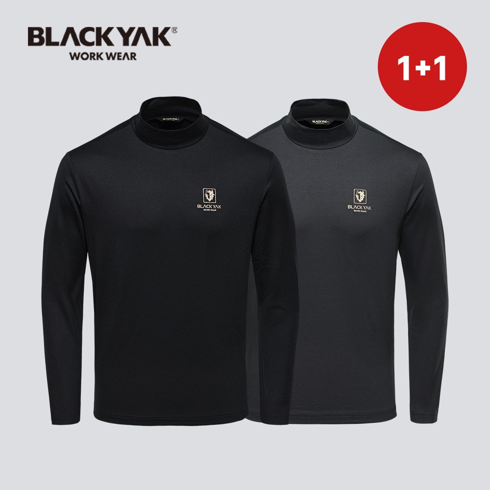 1+1 블랙야크 긴팔티셔츠 기모 반폴라티셔츠 터틀넥 목폴라 겨울 남자 59,000원