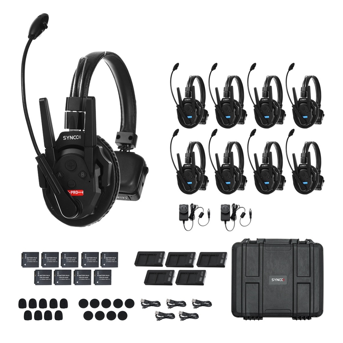 SYNCO XTALK XPRO 무선 인터컴 헤드셋 시스템2.4GHz 1640피트/500m 장거리 실시간 모니터링 통신 헤드셋(라이브 쇼, 무대 공연, 영화 촬영용) 1,321,900원