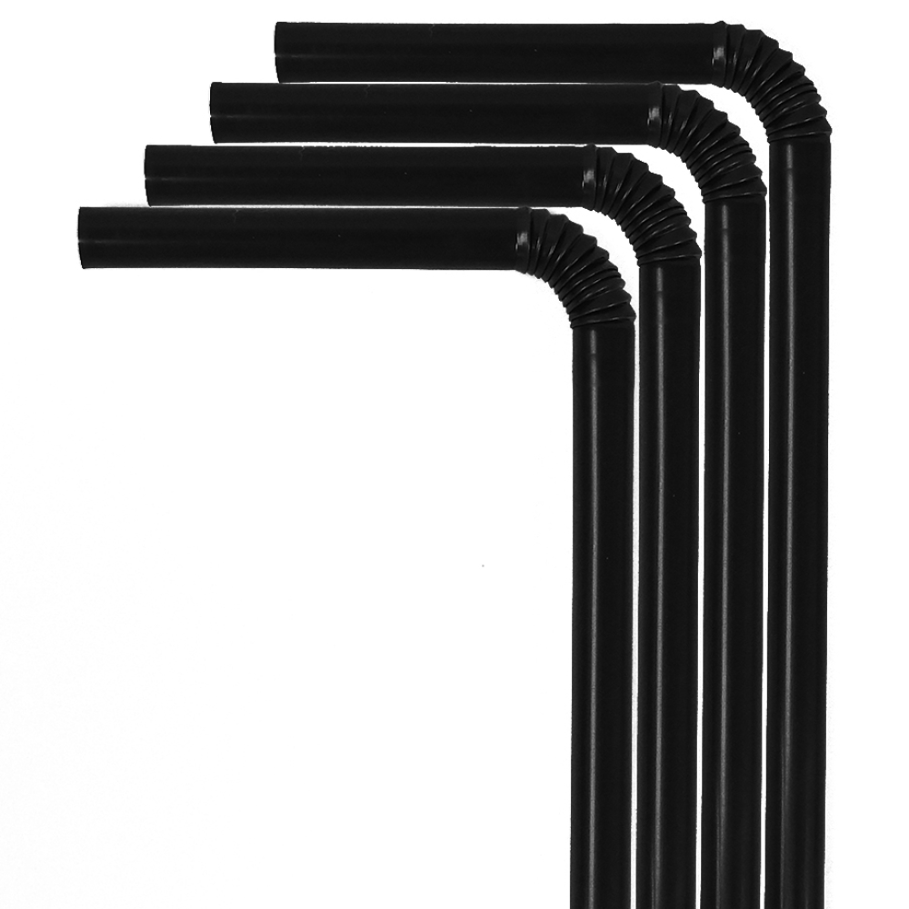 벌크포장 자바라빨대 검정 스트로우 7x21cm 4팩 2000개, 1세트, 2000개입 14,800원