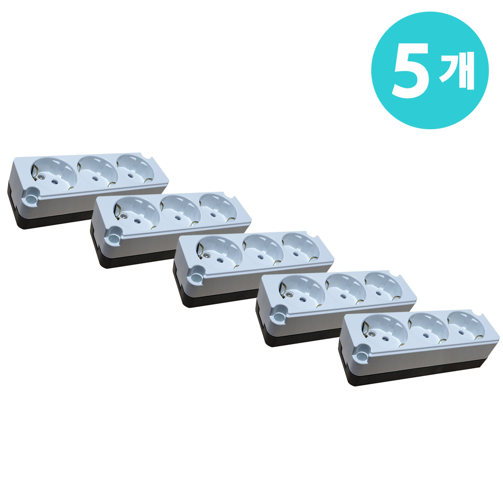 IT 국산 노출 3구 콘센트 나사형 벽콘센트 멀티탭, 5개 12,500원