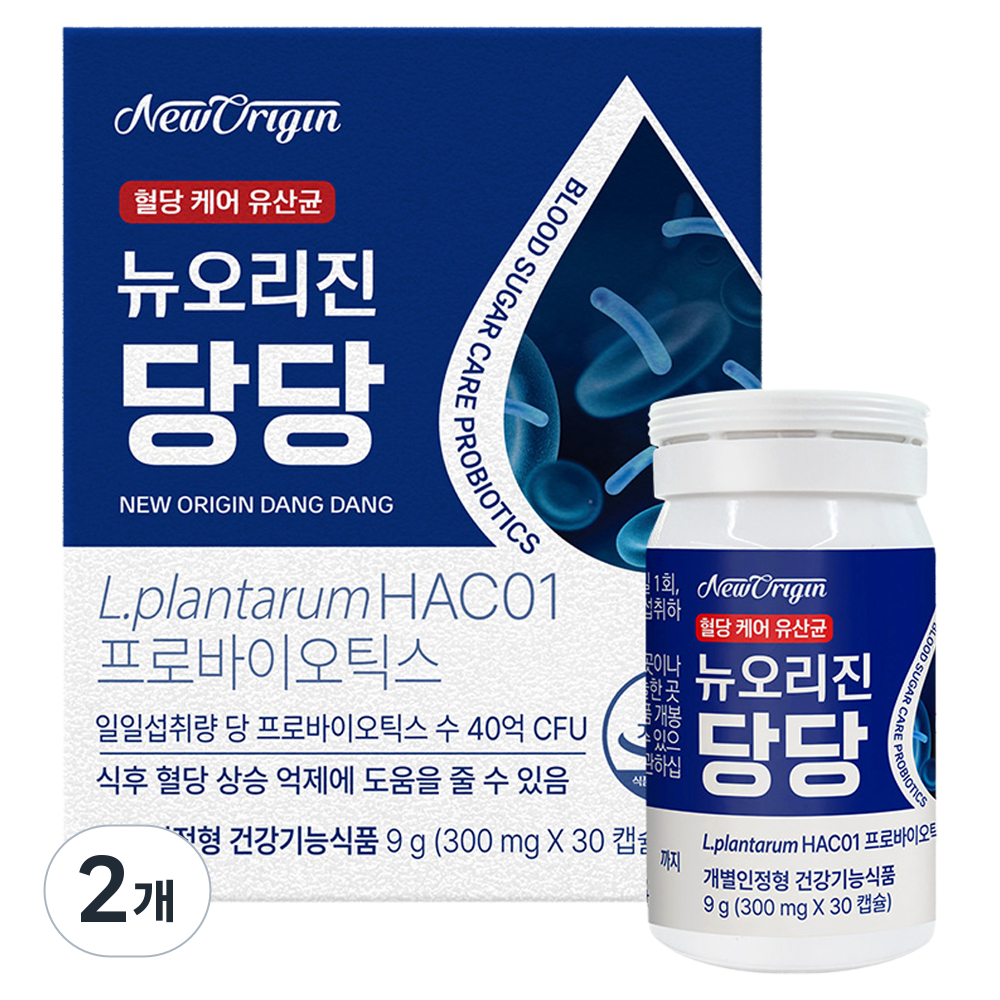유한건강생활 뉴오리진 당당 혈당 케어 유산균, 30정, 9g, 2개 123,800원