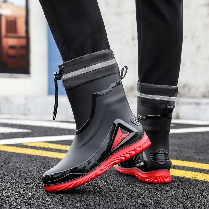 COCOYOU 남자레인부츠 패션 논슬립 가벼운 낚시장화 작업용장화 17,200원