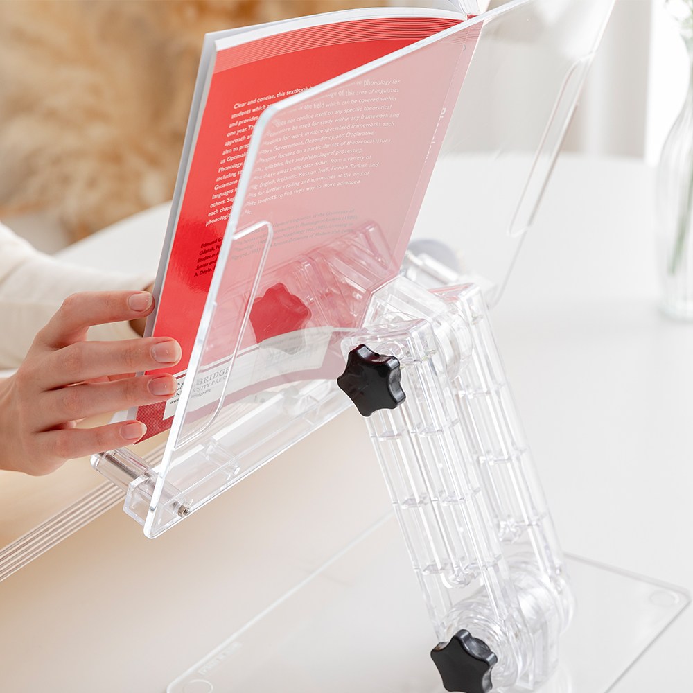 리드모아 각도 높이 조절 아크릴 투명 북스탠드 독서대 401 19,800원
