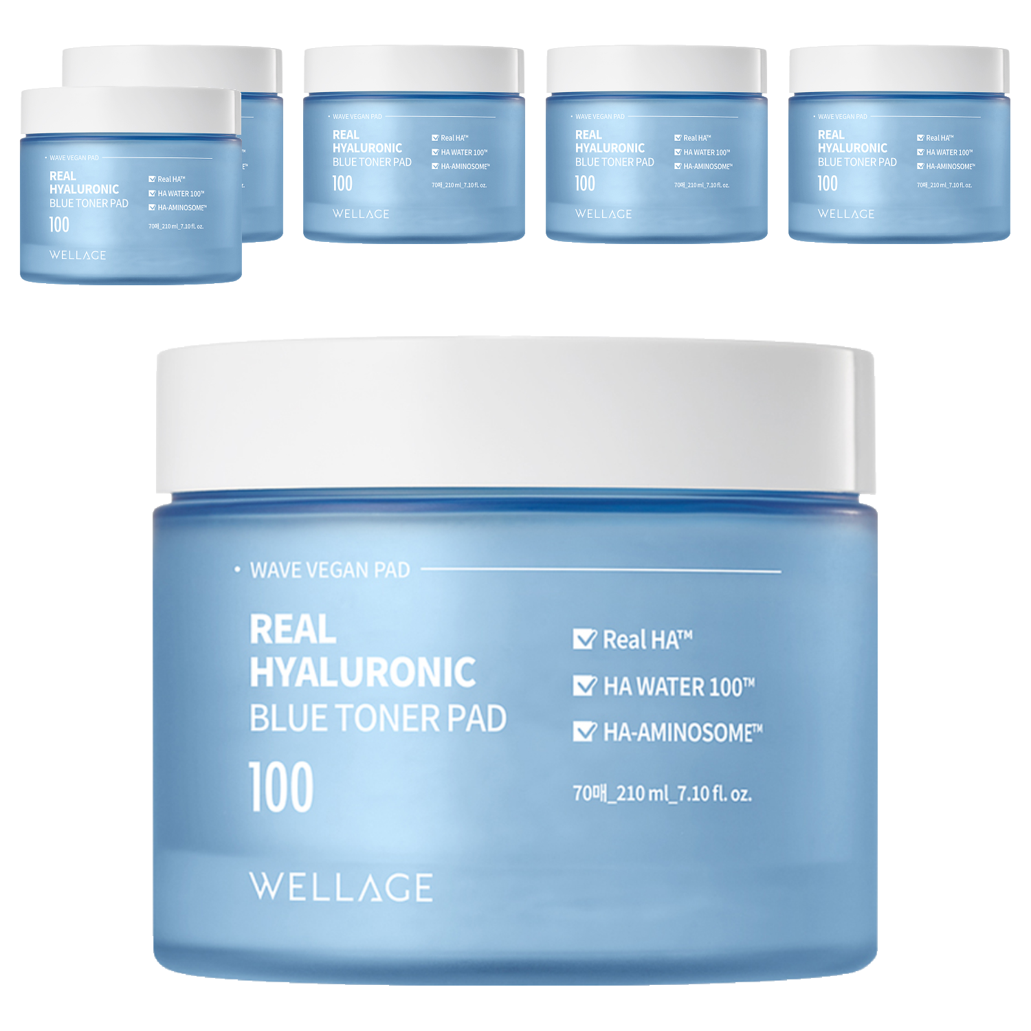 웰라쥬 리얼 히알루로닉 블루 토너 패드 210ml, 70개입, 6개 100,740원