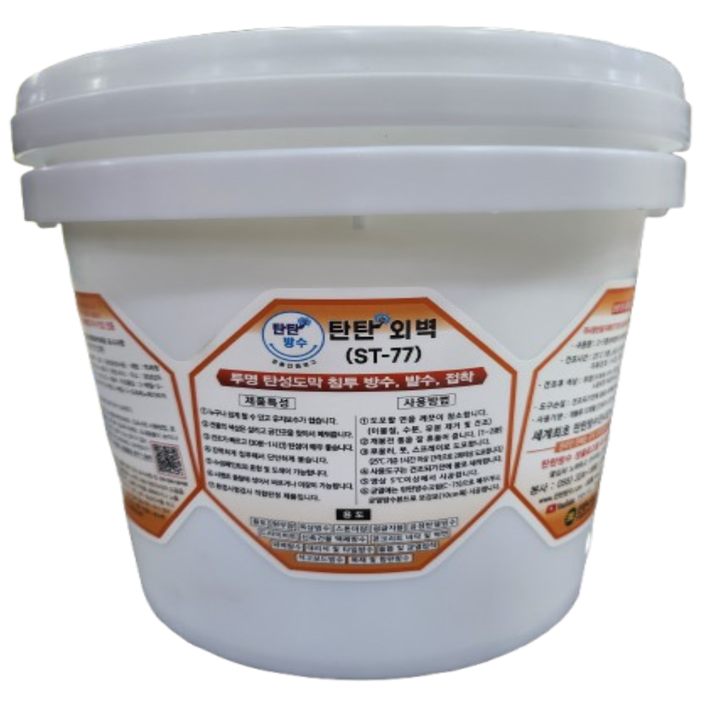 탄탄mall 외벽ST-77 셀프외벽방수 접착 탄탄방수, 투명, 4kg, 1개 58,000원