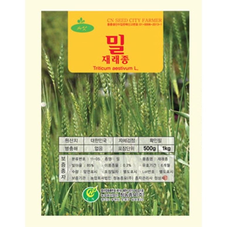 영농사 노지 파종용 재배 밀 씨앗 1kg 대용량 재배용 밀씨 21,610원