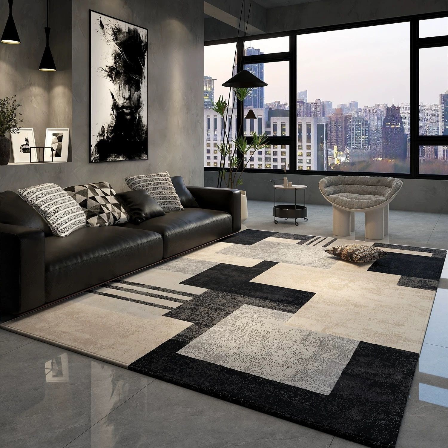거실 카페트 사계절 심플 디자인 편안한 먼지없는 방수 미끄럼방지 대형 침실 러그 24,800원