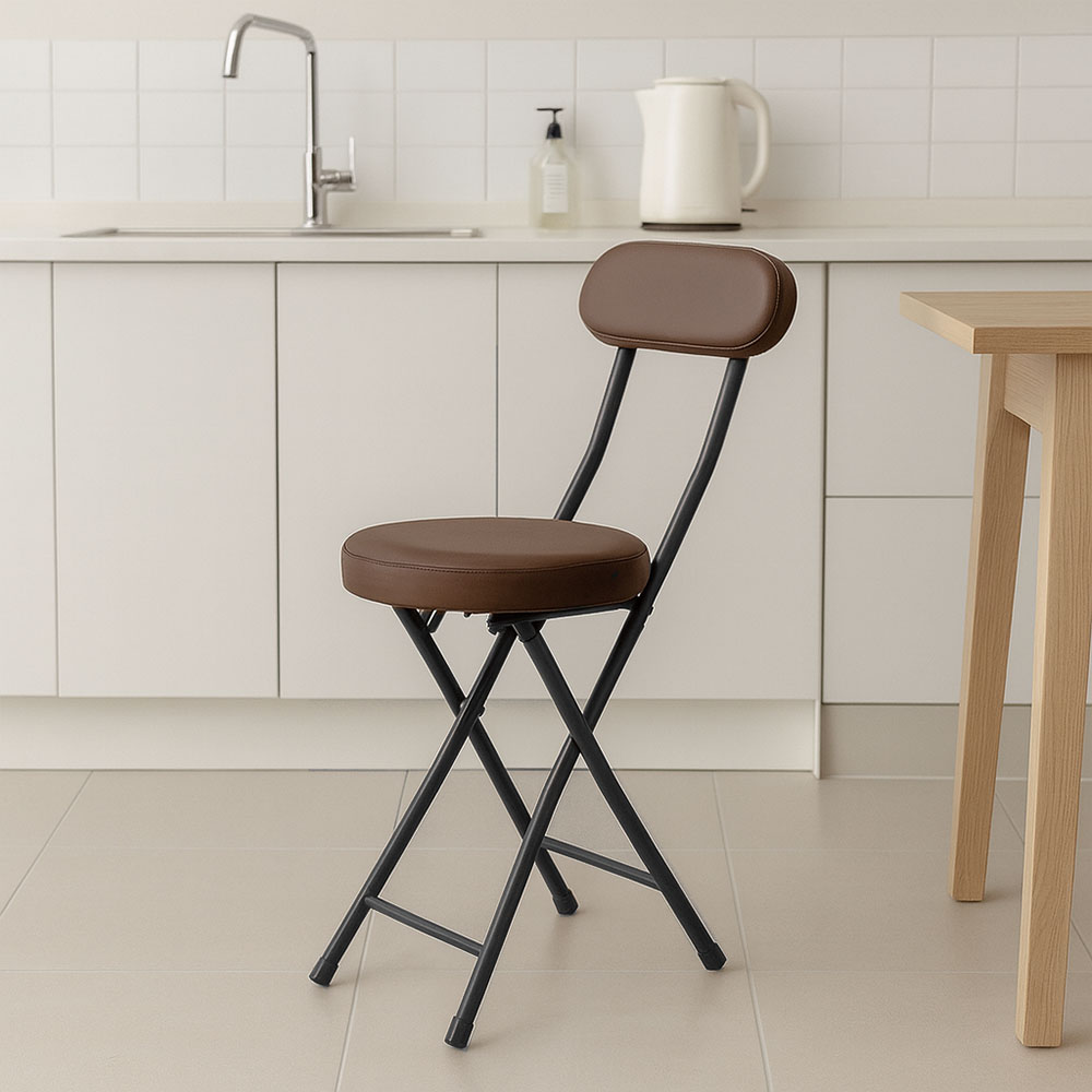 가구느낌 봄 접이식 쿠션 간이 등받이 의자, 브라운, 1개 15,900원