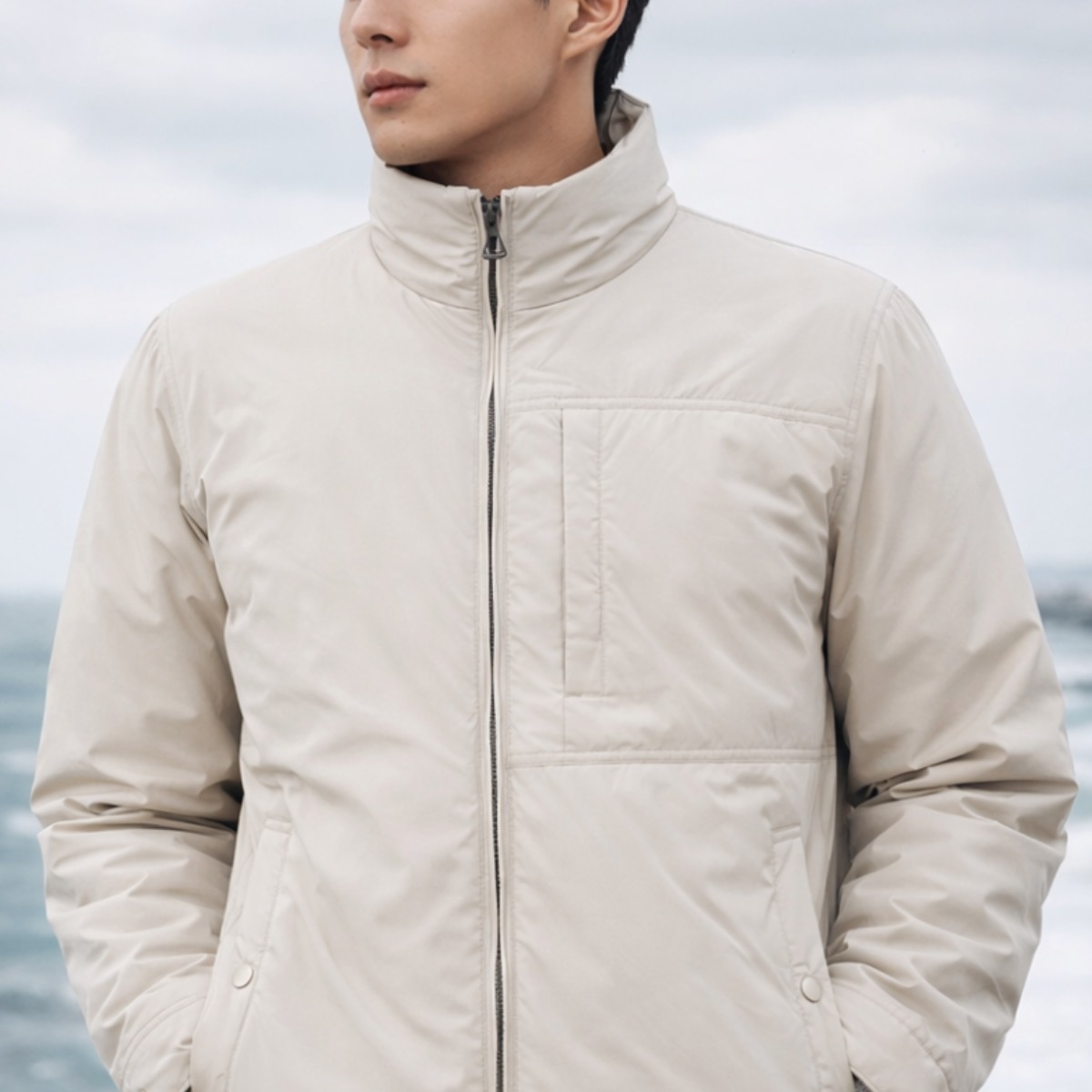 [명절추천선물] 밀레 ML 스탠에리 간절기 가볍고 따듯한 경량 패딩 자켓 남성 아웃도어 점퍼 콤비 183,000원